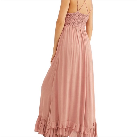 NWT Free People Adella Maxi Slip Dress Pink - Picture 2 of 8